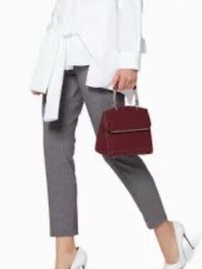 Alexander Wang Dime Mini Flap Satchel in cranberry